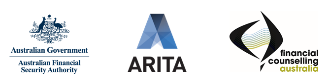 Logo's for AFSA, ARTIA and FCA